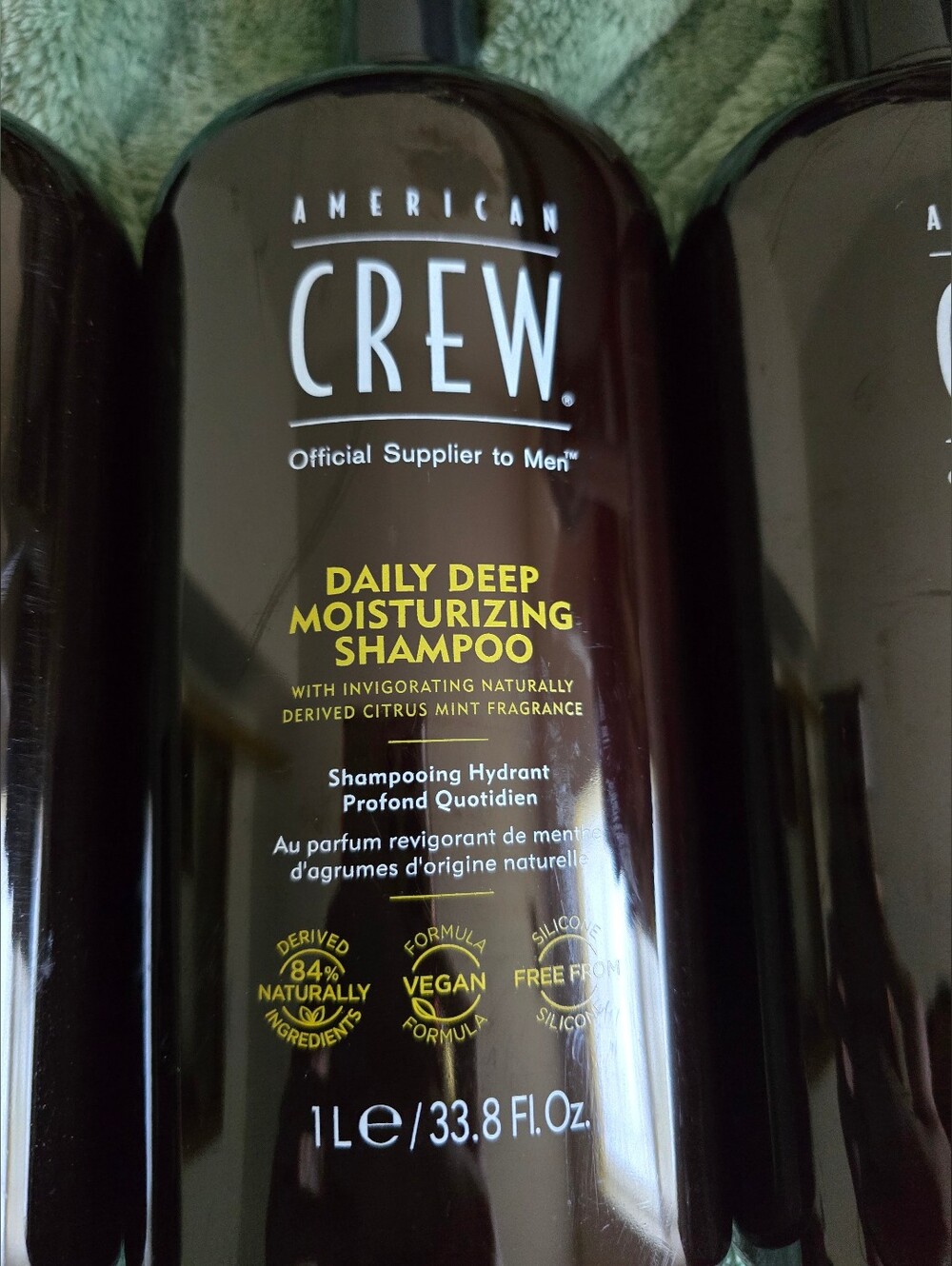 THREE AMERICAN CREW DAILY DEEP MOISTURIZING SHAMPOO FOR MEN 33.8FL OZ EACH - Picture 4 of 9